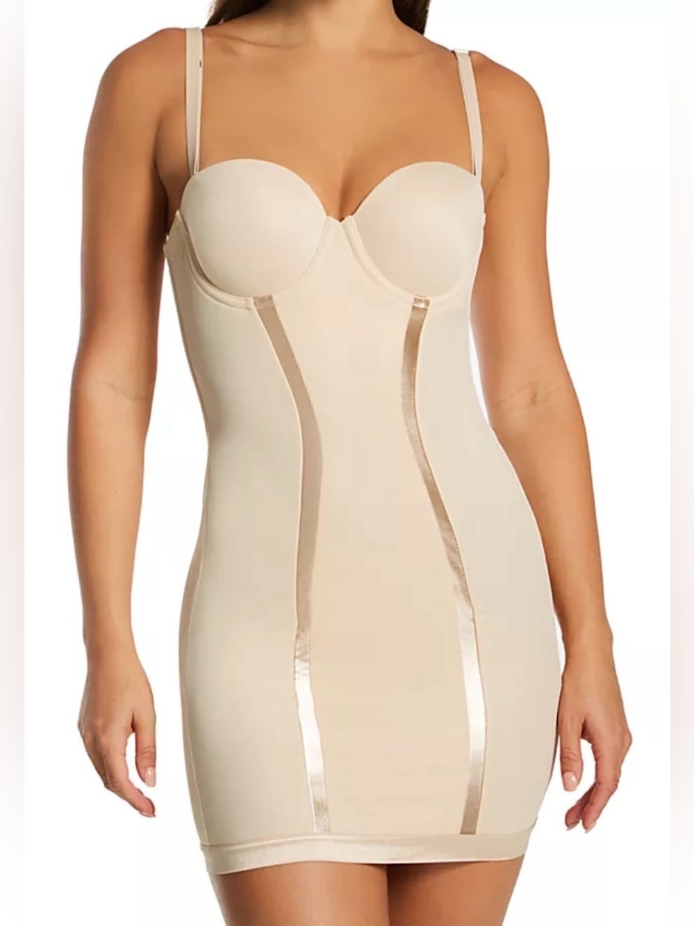 NEW Maidenform Womens Firm Control Strapless Convertible Full Slip 2304 Nude 36D